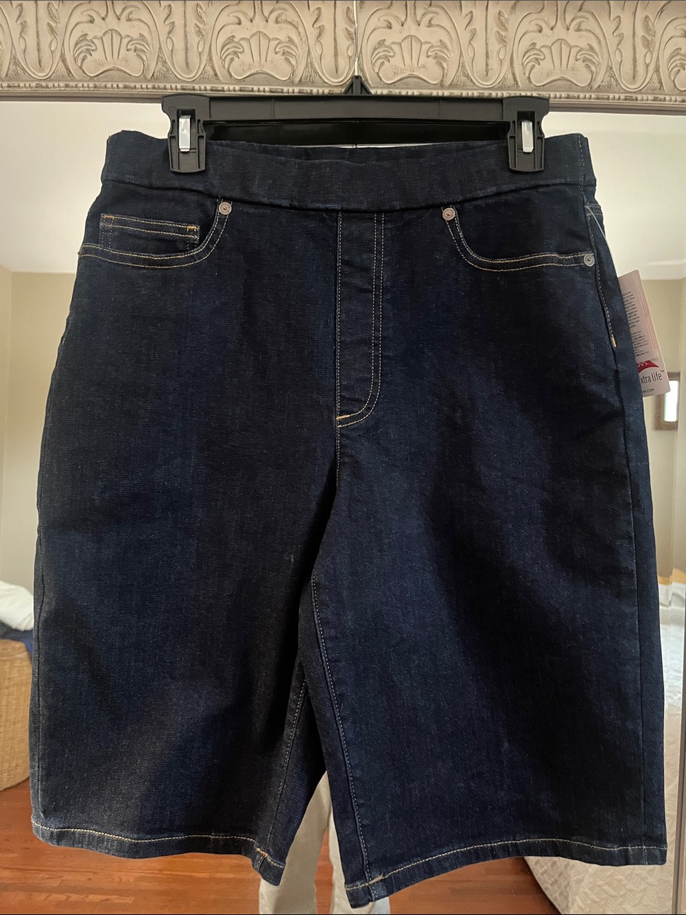 Lands' End Blue Denim Bermudas
